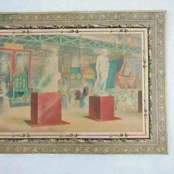 Art Print George Baxter Great Exhibition 1851 Interior French Department Antique - Picture 3 of 12